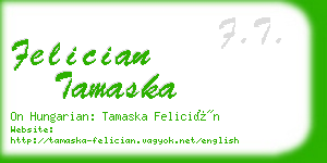 felician tamaska business card